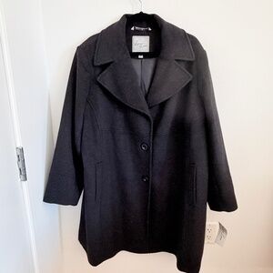 NWT Larry Levine Wool Car Coat--Size 2X